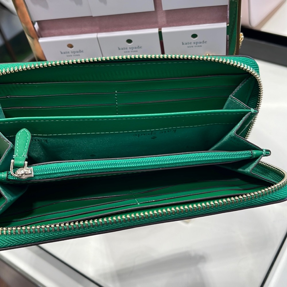 Kate Spade Staci Large Continental Wallet 
Green Bean - Picture 2 of 16